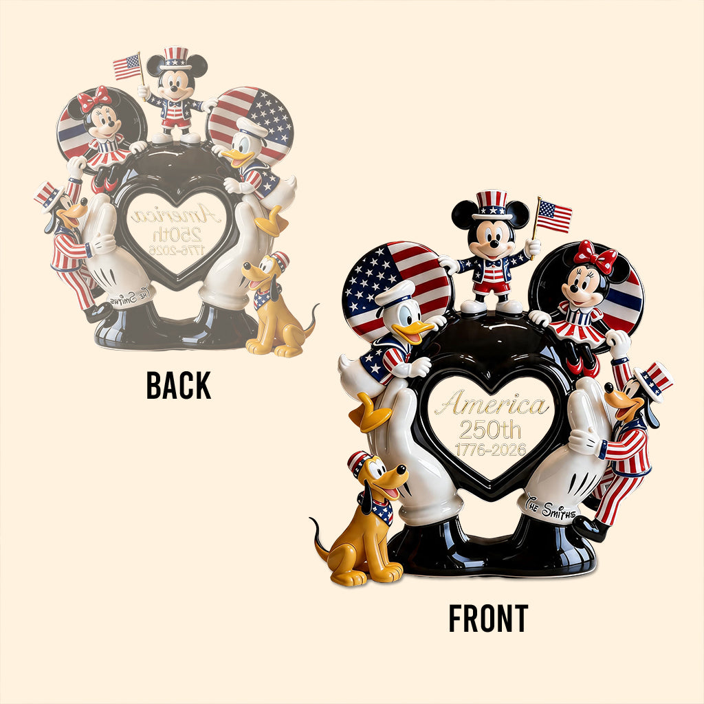 Personalized Acrylic Mouse Plaque Gift for Family | 4th of July Decor Custom Shaped Acrylic Plaque GradoCreations