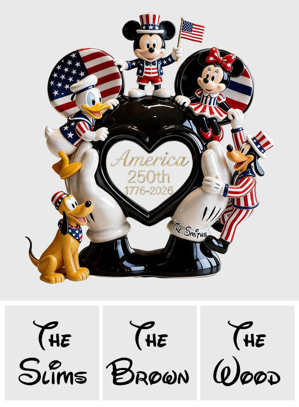 Personalized Acrylic Mouse Plaque Gift for Family | 4th of July Decor Custom Shaped Acrylic Plaque GradoCreations