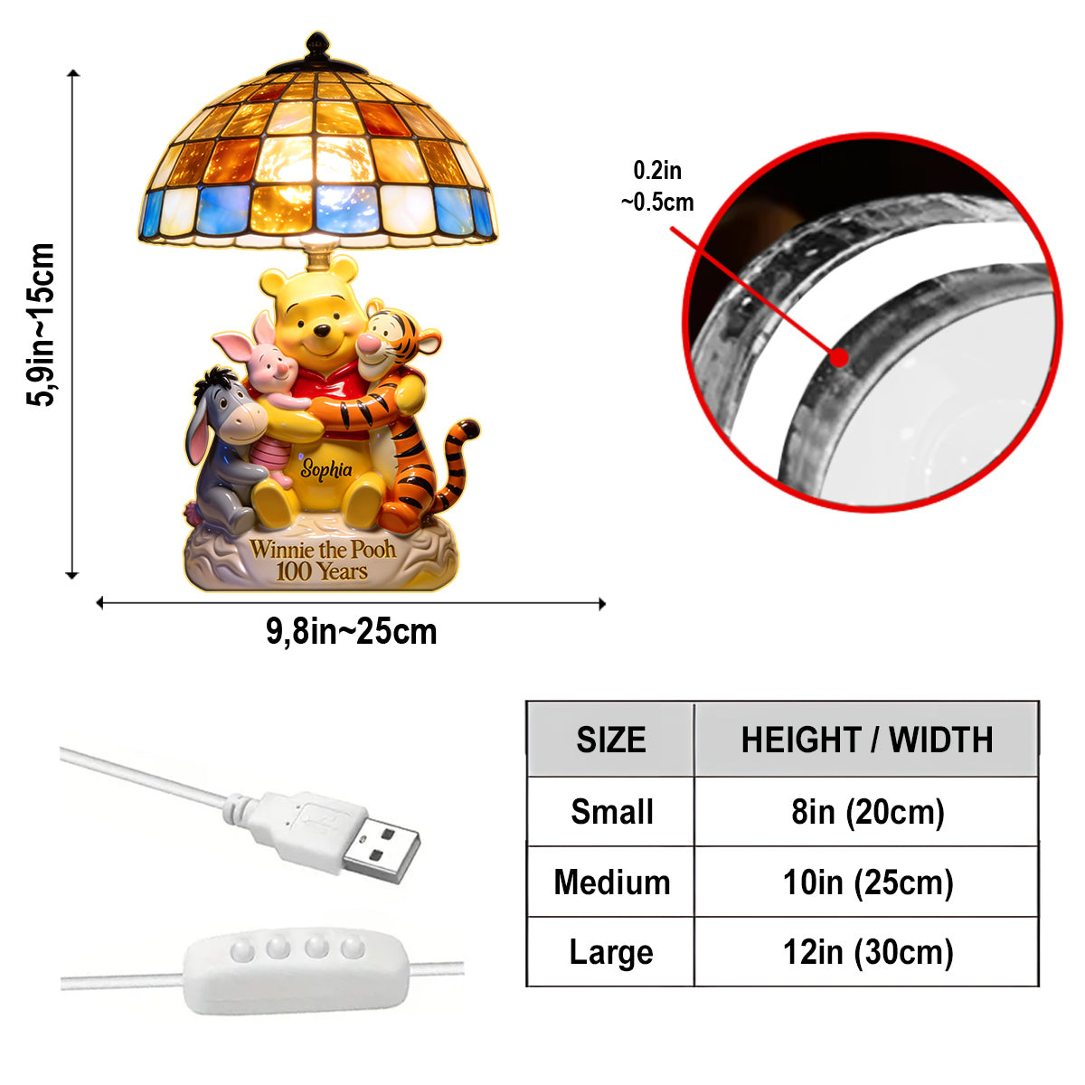 Personalized Acrylic LED Night Light Unique Gift for Kids Acrylic LED Night Light GradoCreations