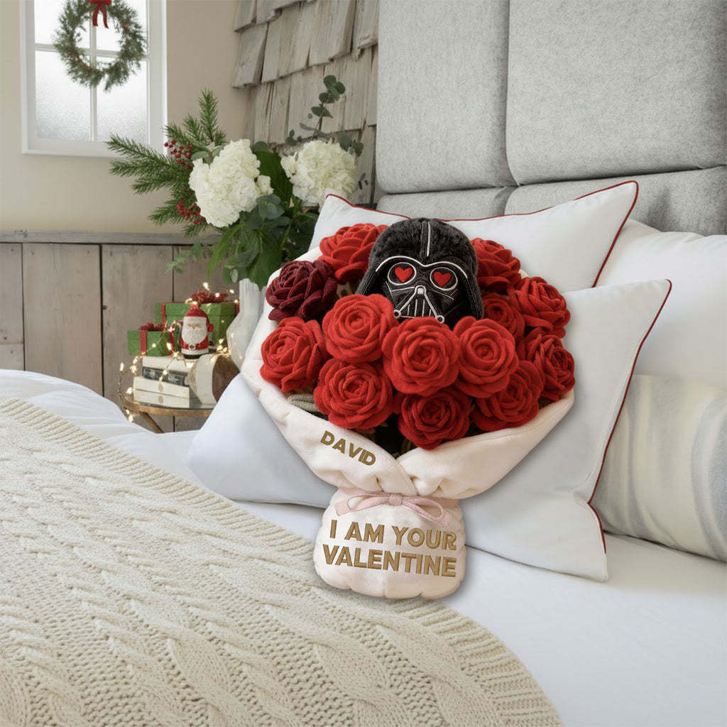 Personalized Faux Fur Shaped Pillow Custom Name Gift for Couples Faux Fur Shaped Pillow GradoCreations