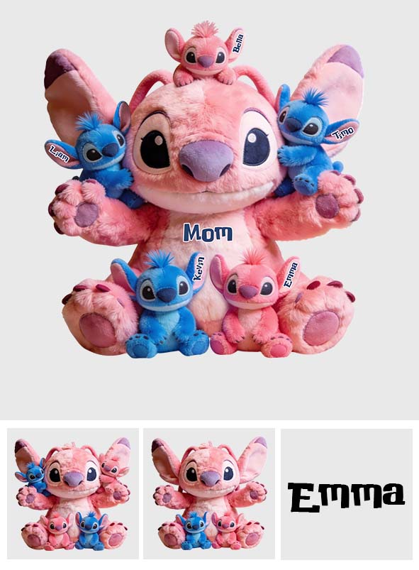 Personalized Ohana Faux Fur Pillow Gift for Mom - Custom Shape Premium Faux Fur Pillow GradoCreations
