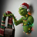 Personalized Grinch Christmas Shaped Hanging Organizer for Home Shaped Hanging Organizer GradoCreations