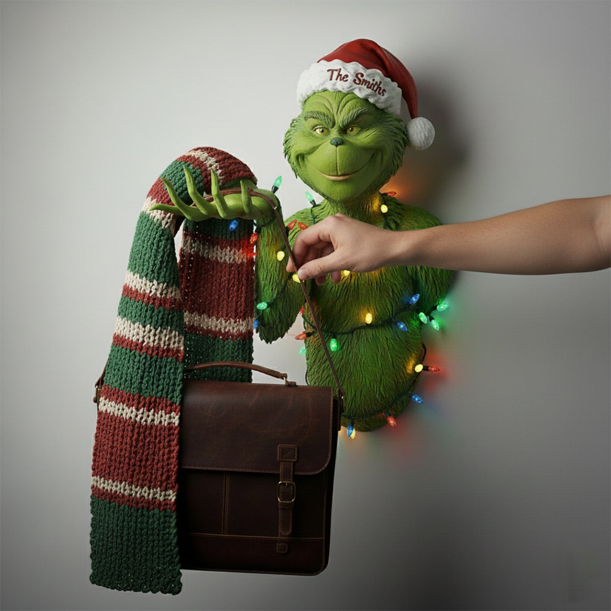 Personalized Grinch Christmas Shaped Hanging Organizer for Home Shaped Hanging Organizer GradoCreations