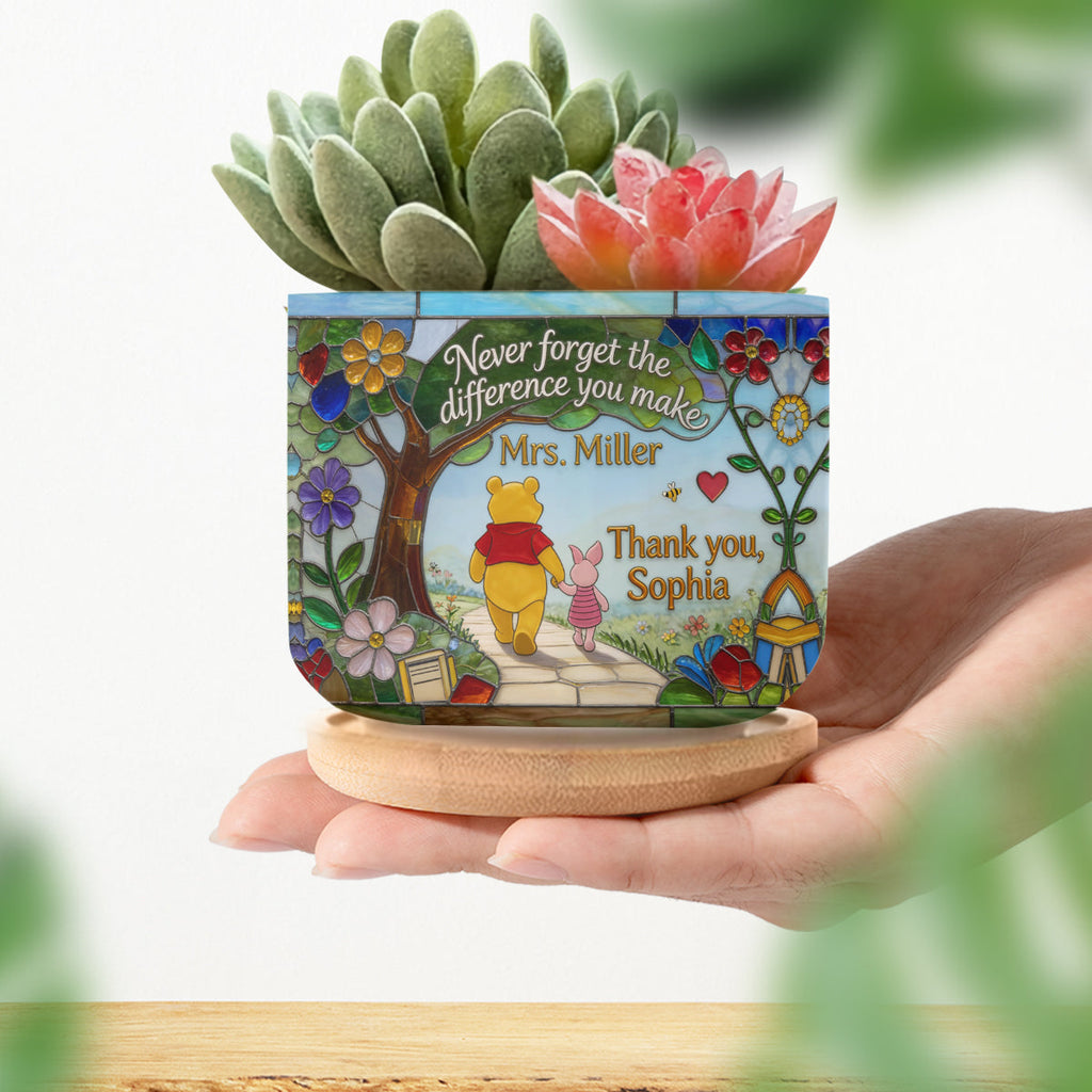 Personalized Ceramic Plant Pot for Teacher Gift Unique Design Ceramic Plant Pot GradoCreations