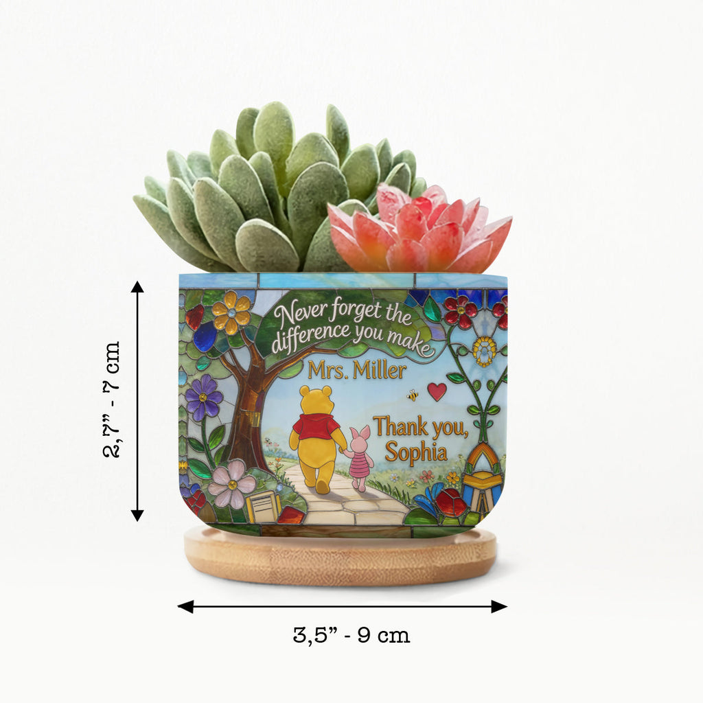Personalized Ceramic Plant Pot for Teacher Gift Unique Design Ceramic Plant Pot GradoCreations
