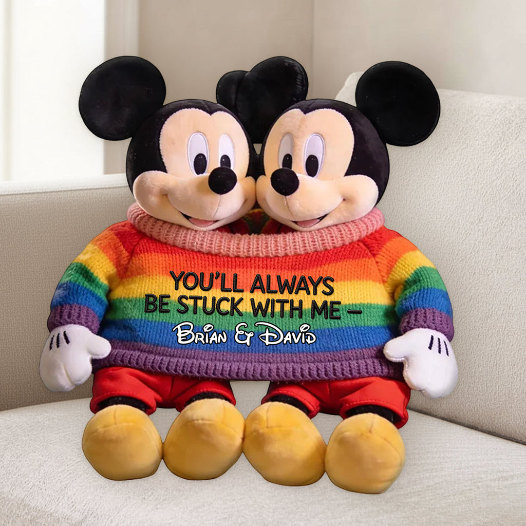 Personalized Mouse Couples Faux Fur Pillow Custom Gift Premium Faux Fur Pillow GradoCreations