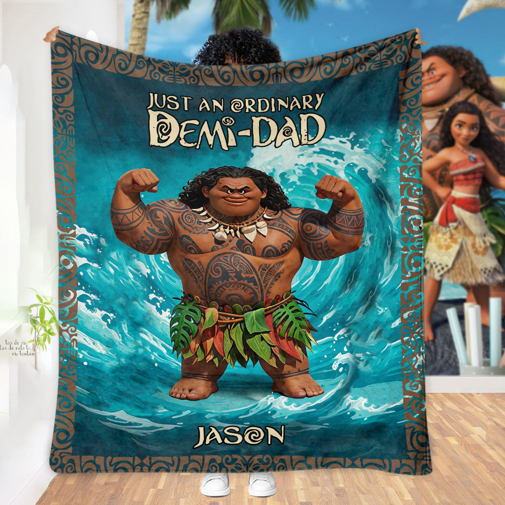 Personalized Demi-Dad Soft Movie Blanket Custom Name Gift Blanket GradoCreations