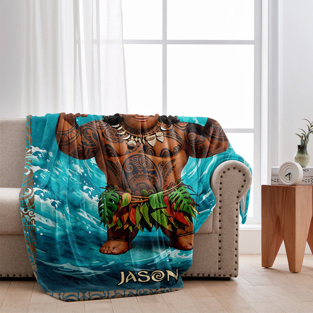 Personalized Demi-Dad Soft Movie Blanket Custom Name Gift Blanket GradoCreations