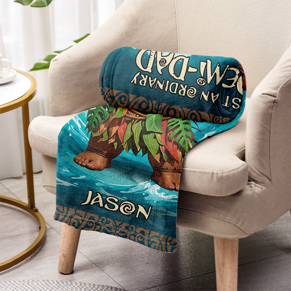Personalized Demi-Dad Soft Movie Blanket Custom Name Gift Blanket GradoCreations