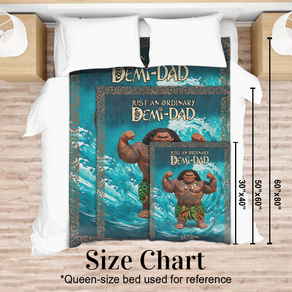 Personalized Demi-Dad Soft Movie Blanket Custom Name Gift Blanket GradoCreations
