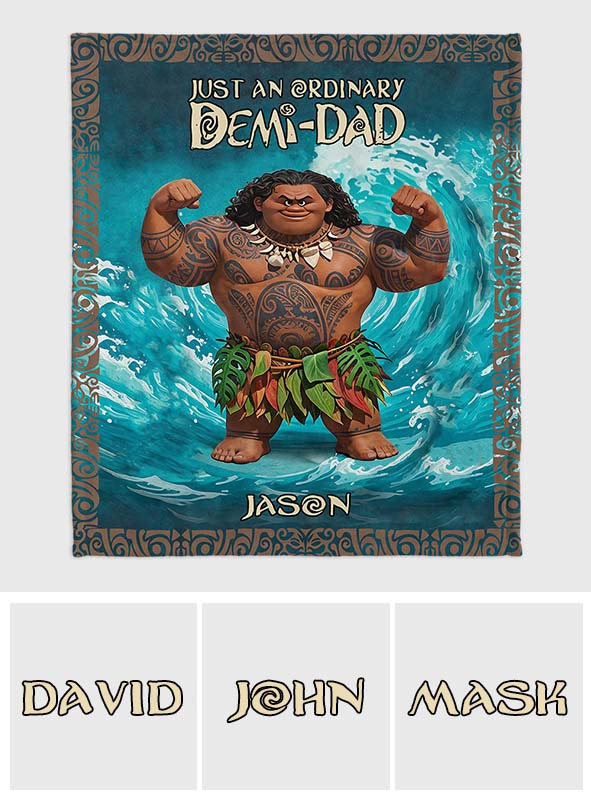 Personalized Demi-Dad Soft Movie Blanket Custom Name Gift Blanket GradoCreations
