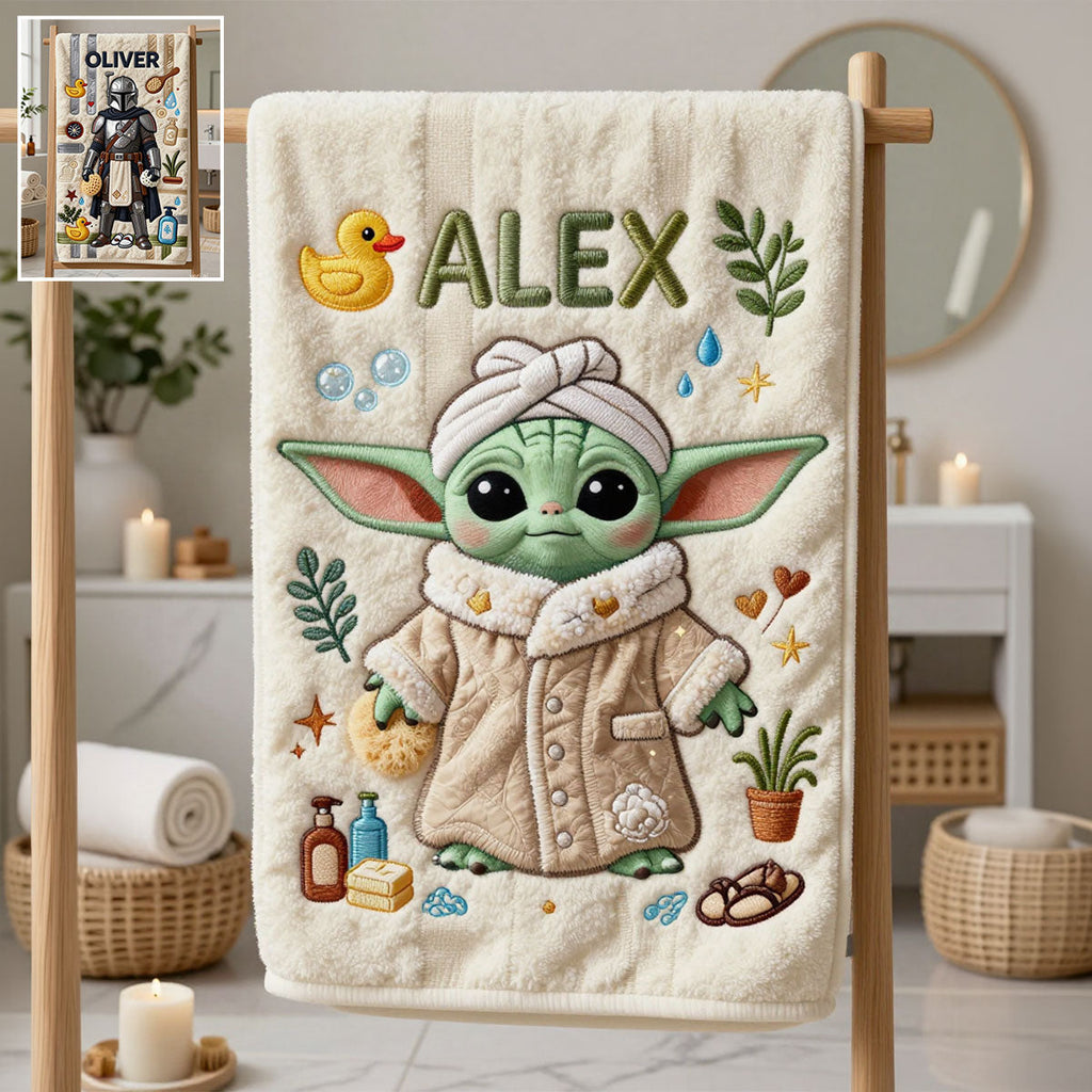 Personalized Quick-Dry Beach Towel with Fun Character Design Beach Towel GradoCreations
