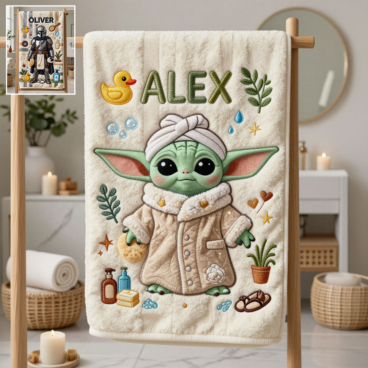 Personalized Quick-Dry Beach Towel with Fun Character Design Beach Towel GradoCreations