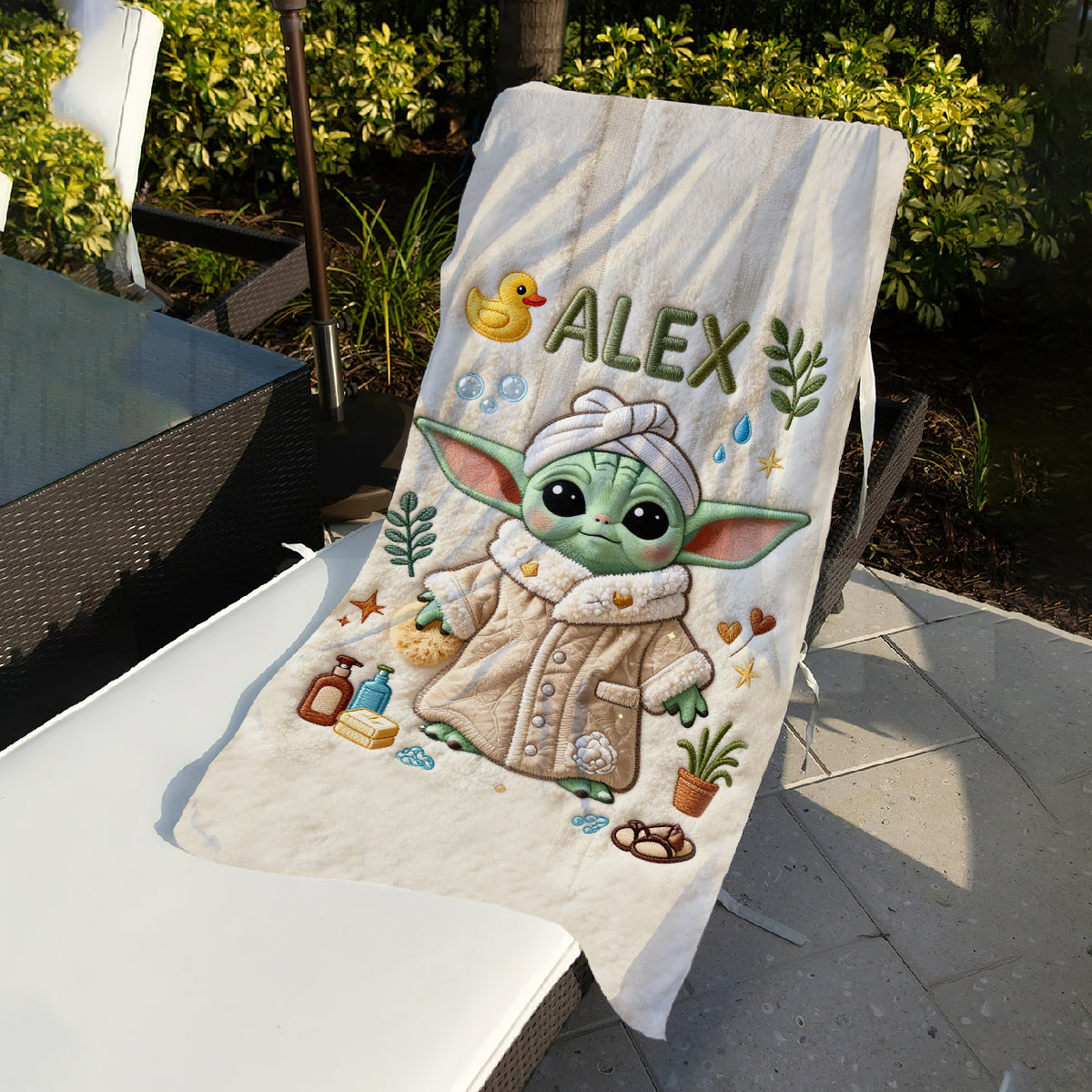Personalized Quick-Dry Beach Towel with Fun Character Design Beach Towel GradoCreations