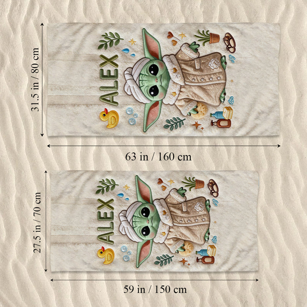 Personalized Quick-Dry Beach Towel with Fun Character Design Beach Towel GradoCreations