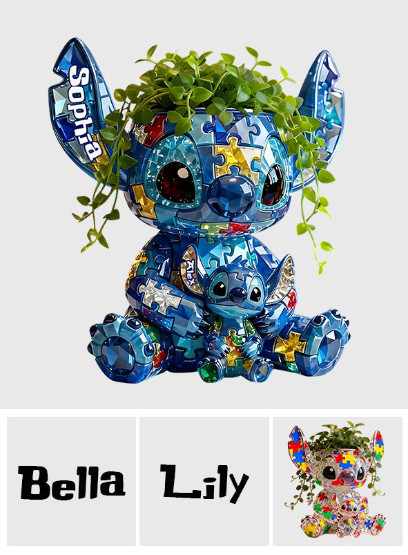 Personalized Autism Awareness Acrylic Flower Vase Custom Shape Custom Shape Acrylic Flower Vase GradoCreations
