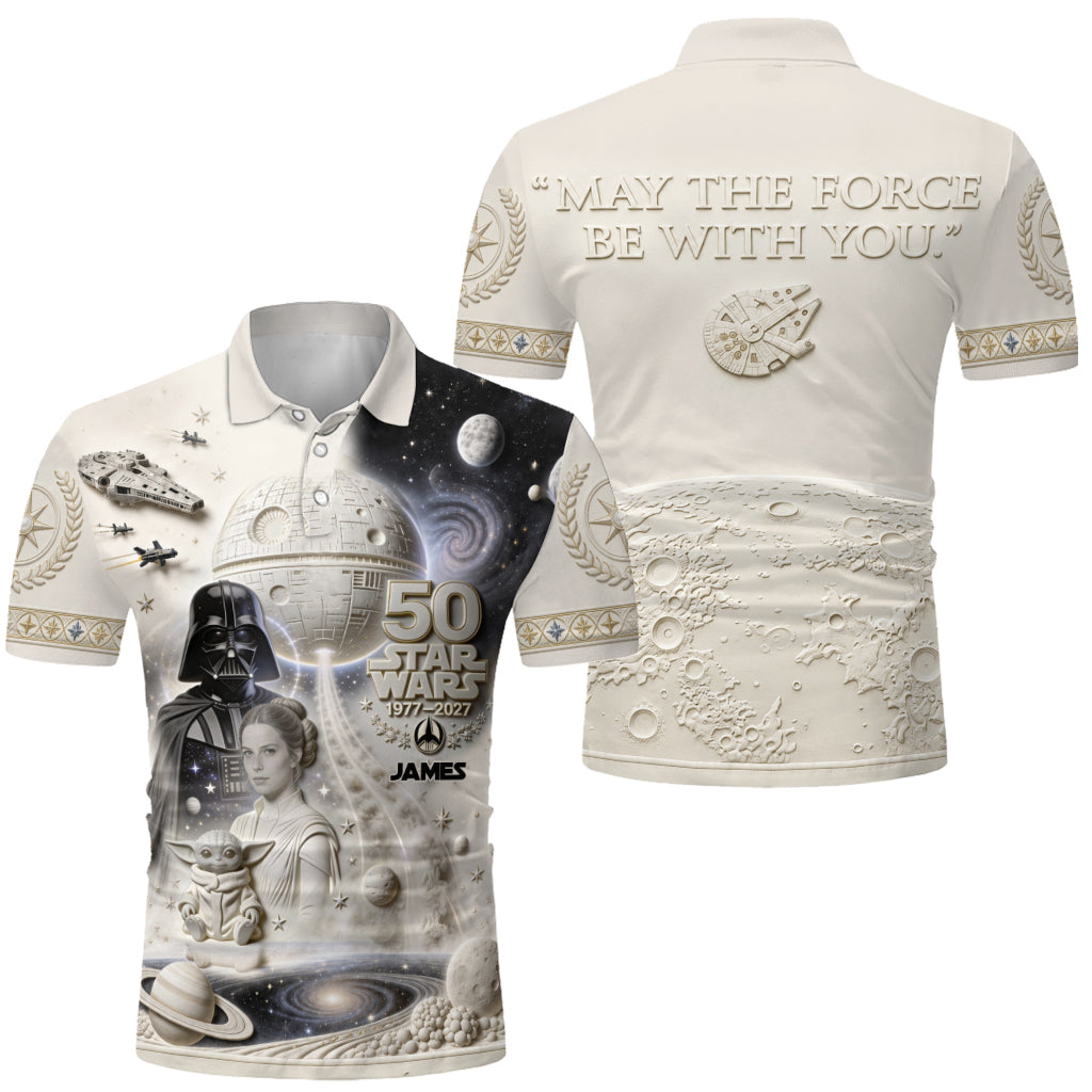 Personalized Star Wars 50th Anniversary Polo Shirt Gift for Him Polo Shirt GradoCreations