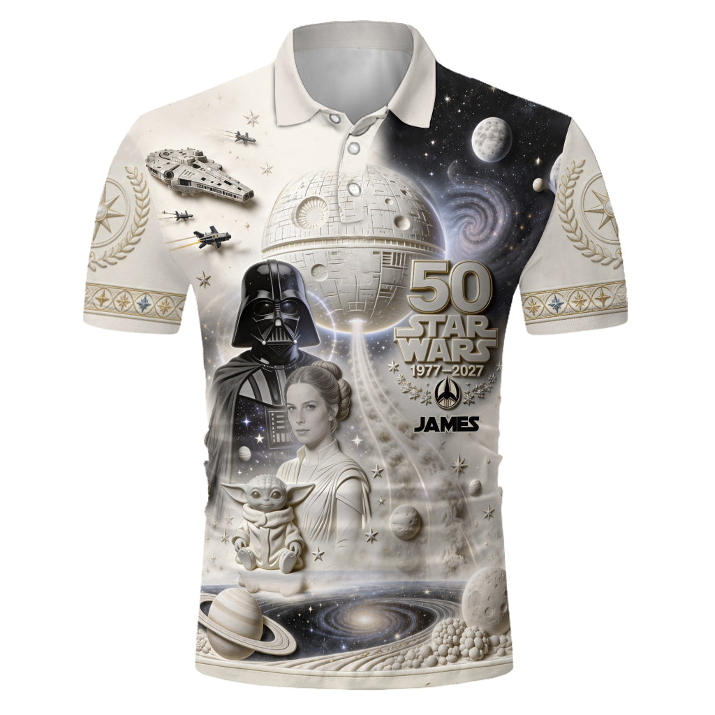 Personalized Star Wars 50th Anniversary Polo Shirt Gift for Him Polo Shirt GradoCreations