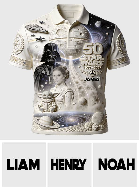 Personalized Star Wars 50th Anniversary Polo Shirt Gift for Him Polo Shirt GradoCreations