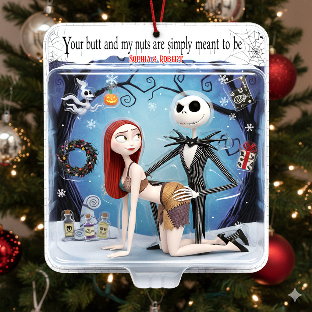 Personalized Naughty Horror Couple Ornament Gift for Christmas Ornament GradoCreations
