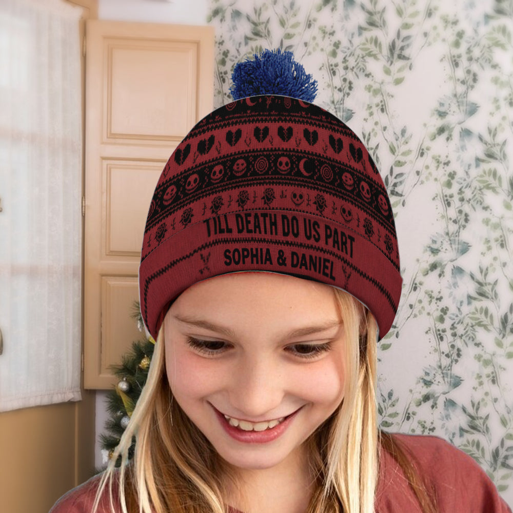 Personalized Till Death Do Us Part Beanie Hat Gift for Couples Beanie Hat GradoCreations