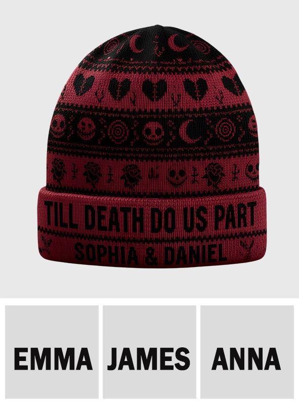 Personalized Till Death Do Us Part Beanie Hat Gift for Couples Beanie Hat GradoCreations