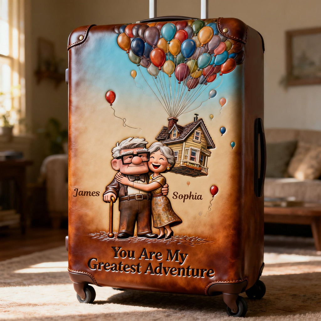 Personalized Luggage Cover You Are My Greatest Adventure Gift for Couples Luggage Cover GradoCreations