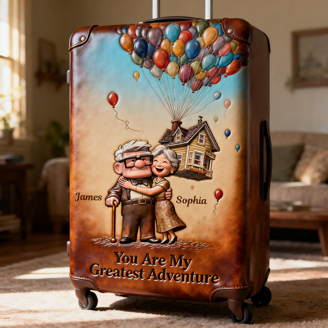 Personalized Luggage Cover You Are My Greatest Adventure Gift for Couples Luggage Cover GradoCreations