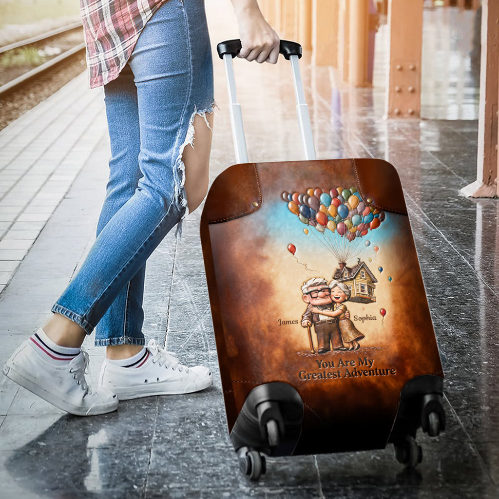 Personalized Luggage Cover You Are My Greatest Adventure Gift for Couples Luggage Cover GradoCreations