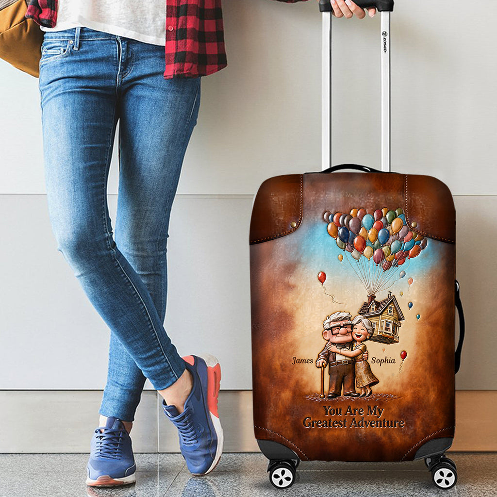 Personalized Luggage Cover You Are My Greatest Adventure Gift for Couples Luggage Cover GradoCreations