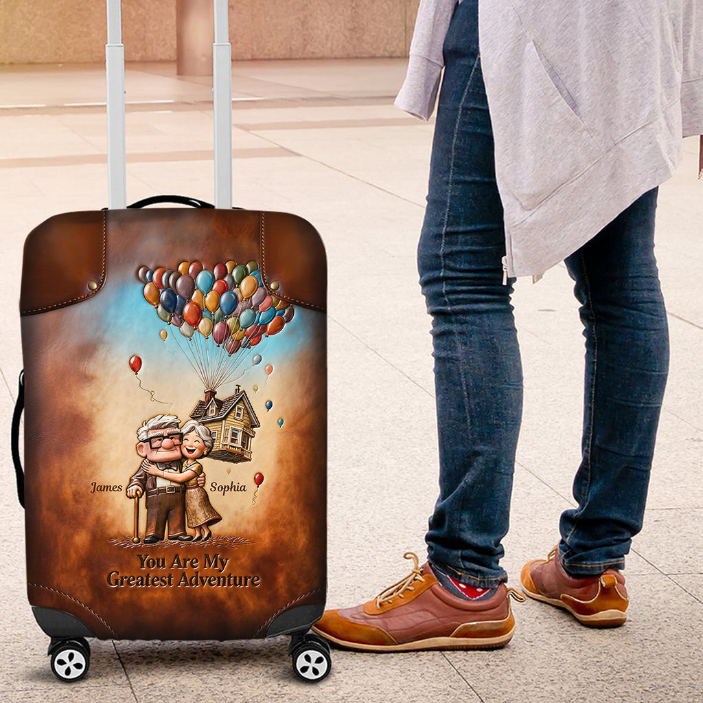 Personalized Luggage Cover You Are My Greatest Adventure Gift for Couples Luggage Cover GradoCreations