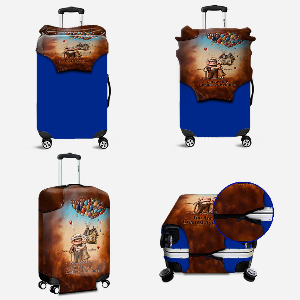 Personalized Luggage Cover You Are My Greatest Adventure Gift for Couples Luggage Cover GradoCreations