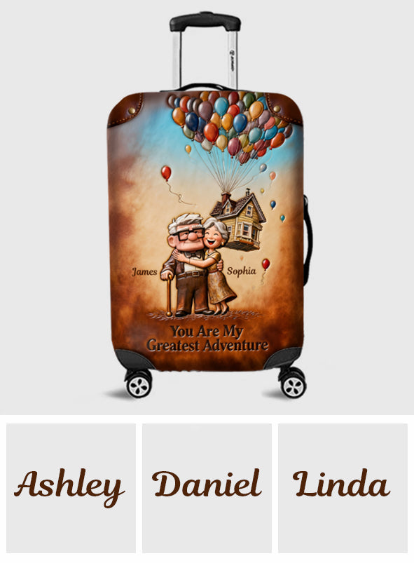 Personalized Luggage Cover You Are My Greatest Adventure Gift for Couples Luggage Cover GradoCreations