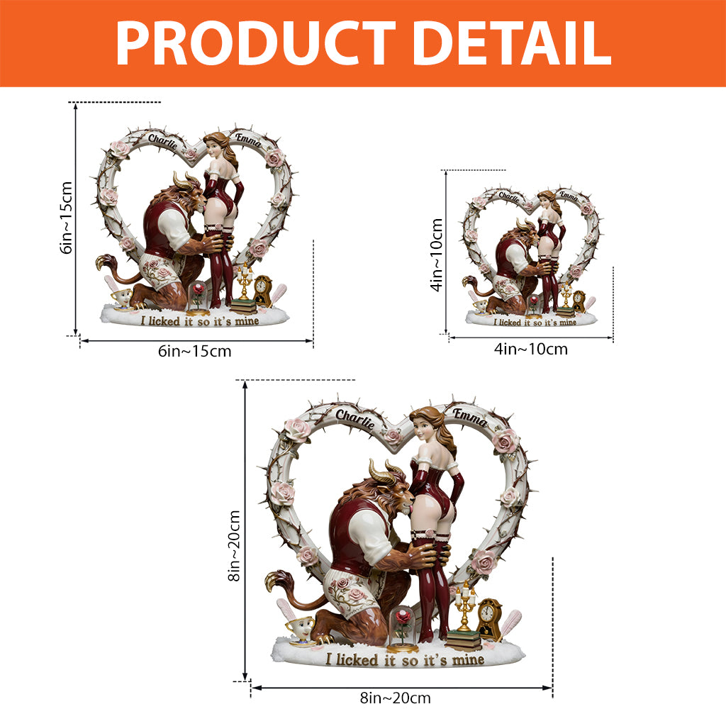 Personalized Beauty and the Beast Acrylic Plaque Custom Gift Custom Shaped Acrylic Plaque GradoCreations