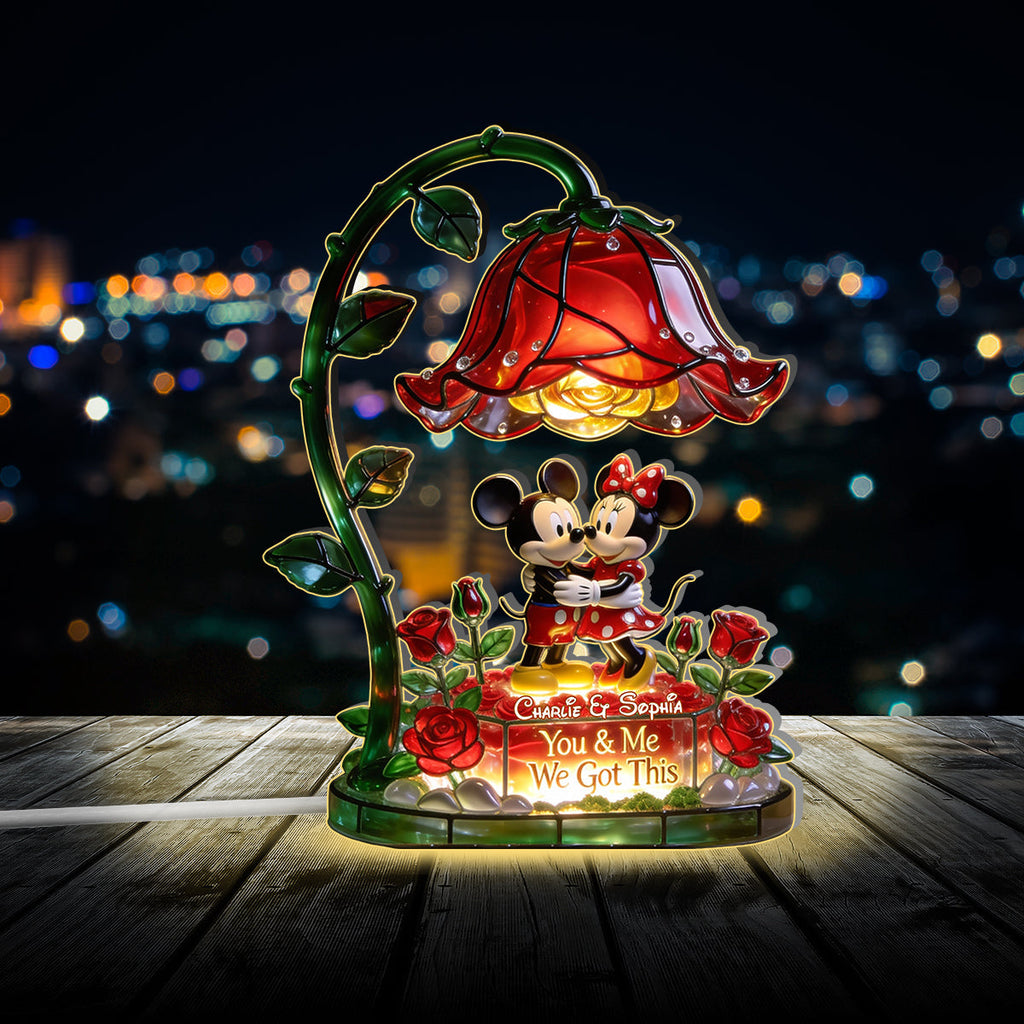 Personalized Acrylic LED Night Light Couples Gift Custom Name Acrylic LED Night Light GradoCreations