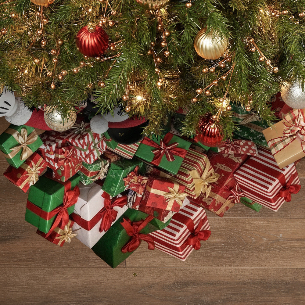 Personalized Mouse Shaped Tree Skirt Custom Name Holiday Décor Shaped Tree Skirt GradoCreations