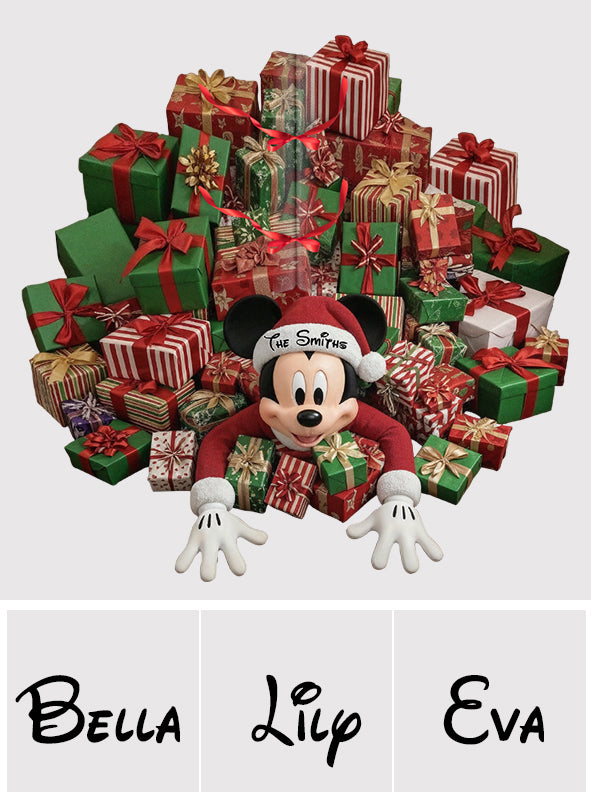 Personalized Mouse Shaped Tree Skirt Custom Name Holiday Décor Shaped Tree Skirt GradoCreations