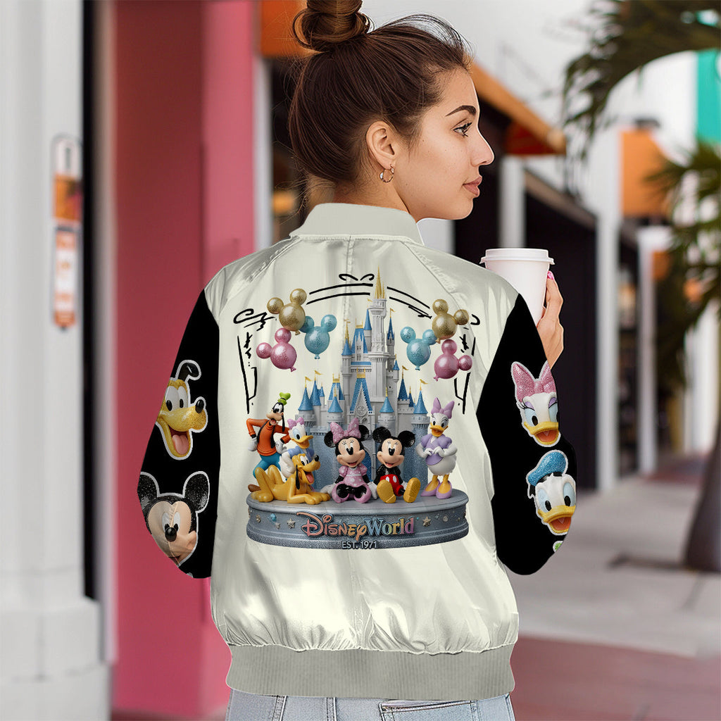 Personalized Disney Mouse Bomber Jacket Custom Name Gift Bomber Jacket GradoCreations
