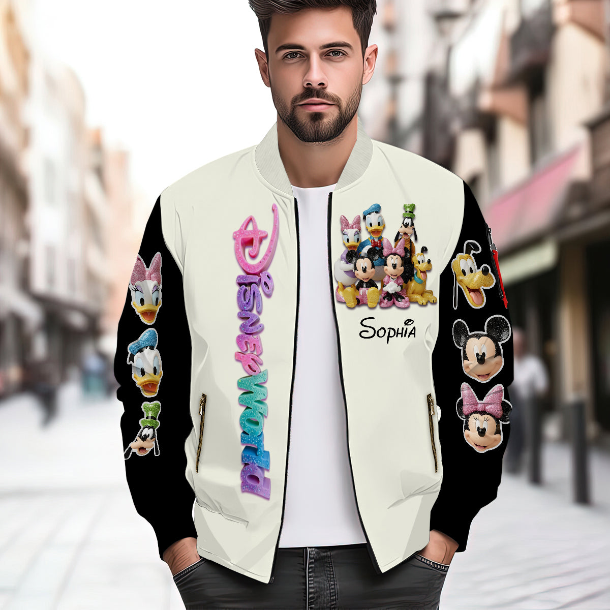 Personalized Disney Mouse Bomber Jacket Custom Name Gift Bomber Jacket GradoCreations