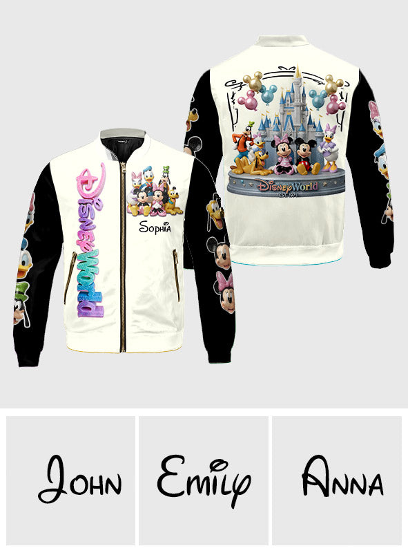 Personalized Disney Mouse Bomber Jacket Custom Name Gift Bomber Jacket GradoCreations