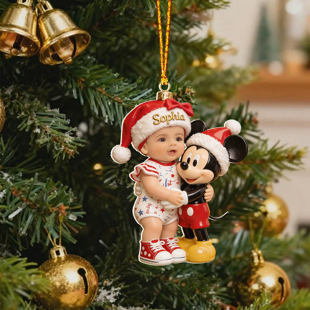 Personalized Baby's First Christmas Acrylic Ornament with Photo - Custom Family Gift Ornament GradoCreations