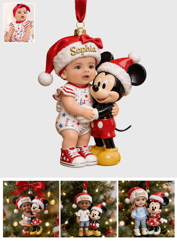 Personalized Baby's First Christmas Acrylic Ornament with Photo - Custom Family Gift Ornament GradoCreations