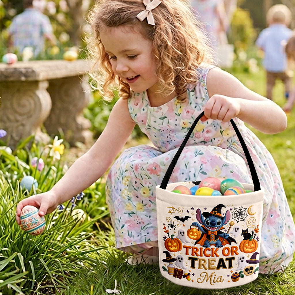 Personalized Halloween Trick or Treat Basket for Kids - Spooky Gift Basket GradoCreations