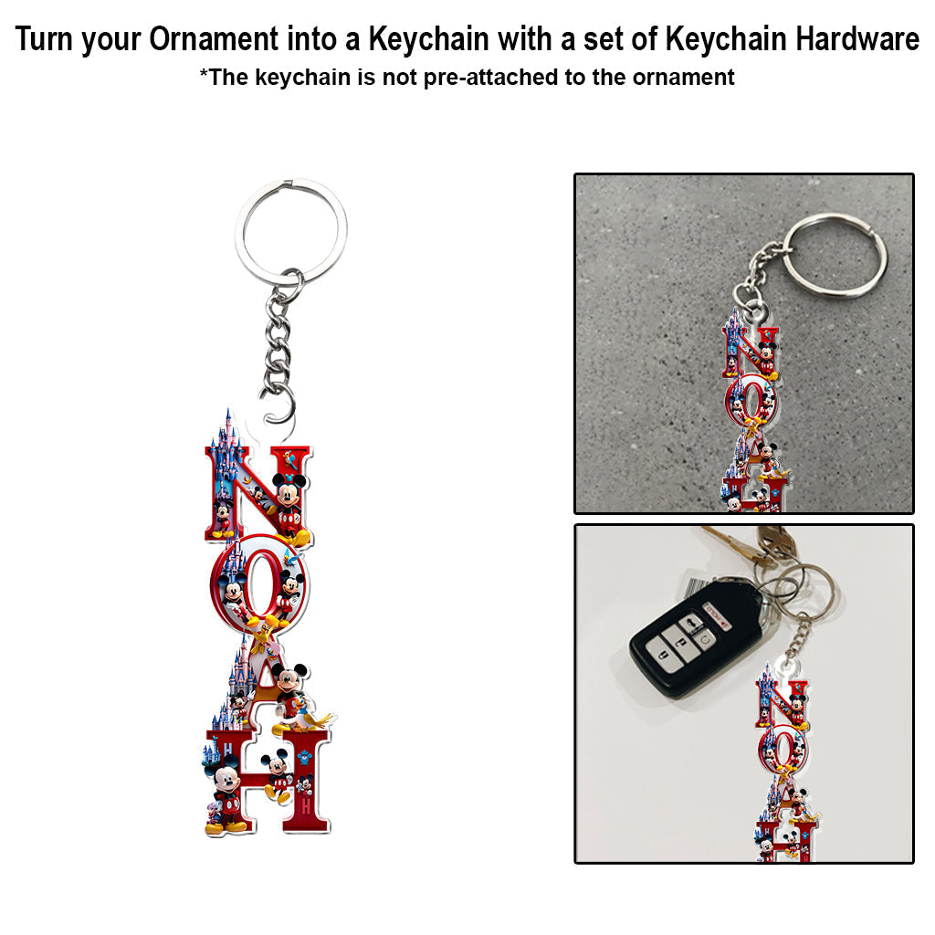 Personalized Disney-Inspired Acrylic Christmas Ornament Gift One-sided Ornament GradoCreations