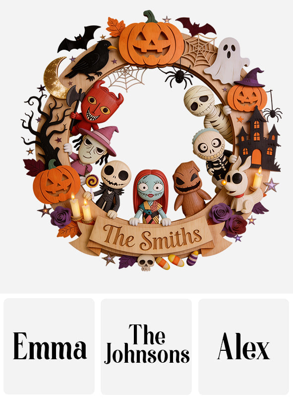 Personalized Halloween Custom Shaped Wood Sign Gift for Family Wood Sign GradoCreations