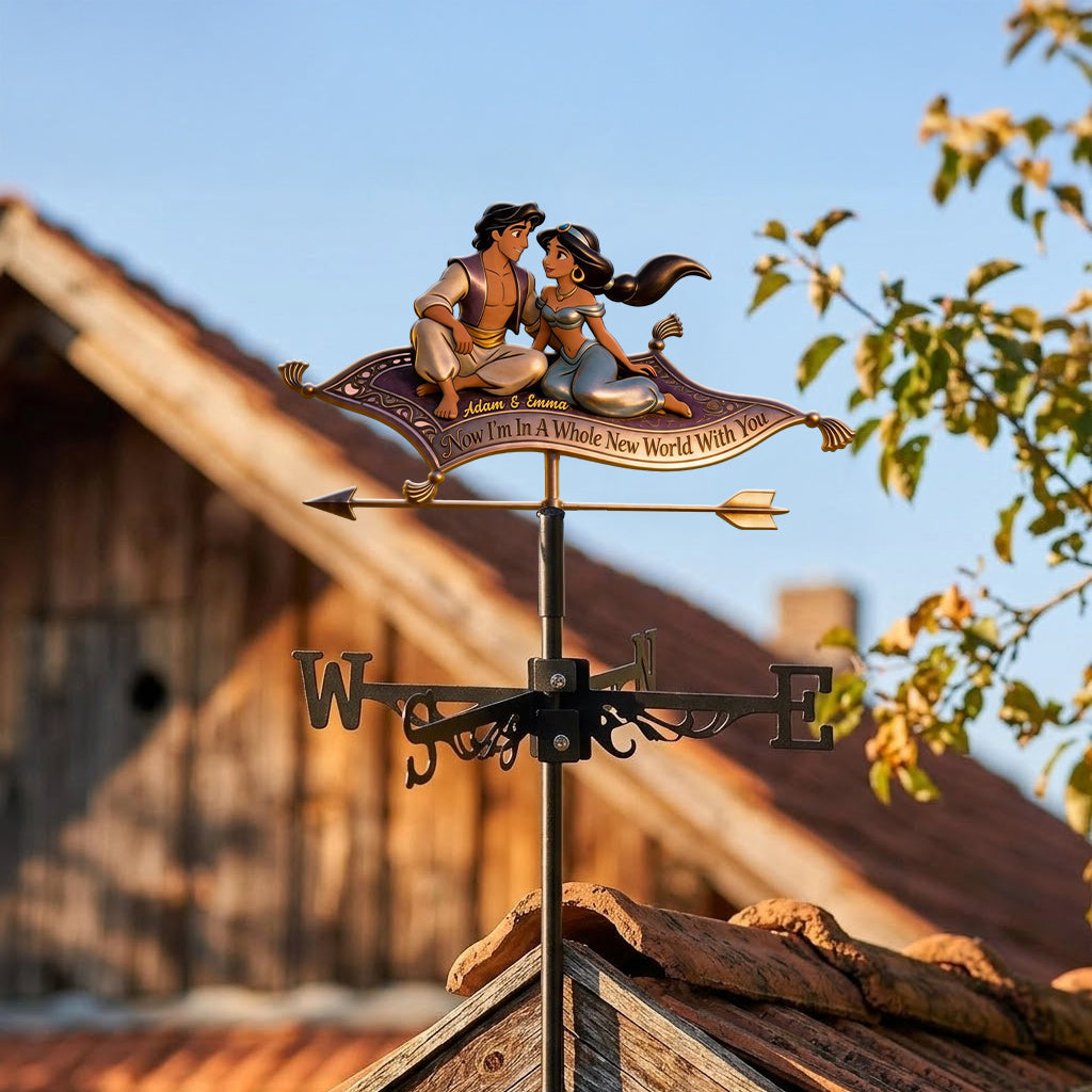 Personalized Magic Lamp Weather Vane Custom Name Gift Weather Vane GradoCreations