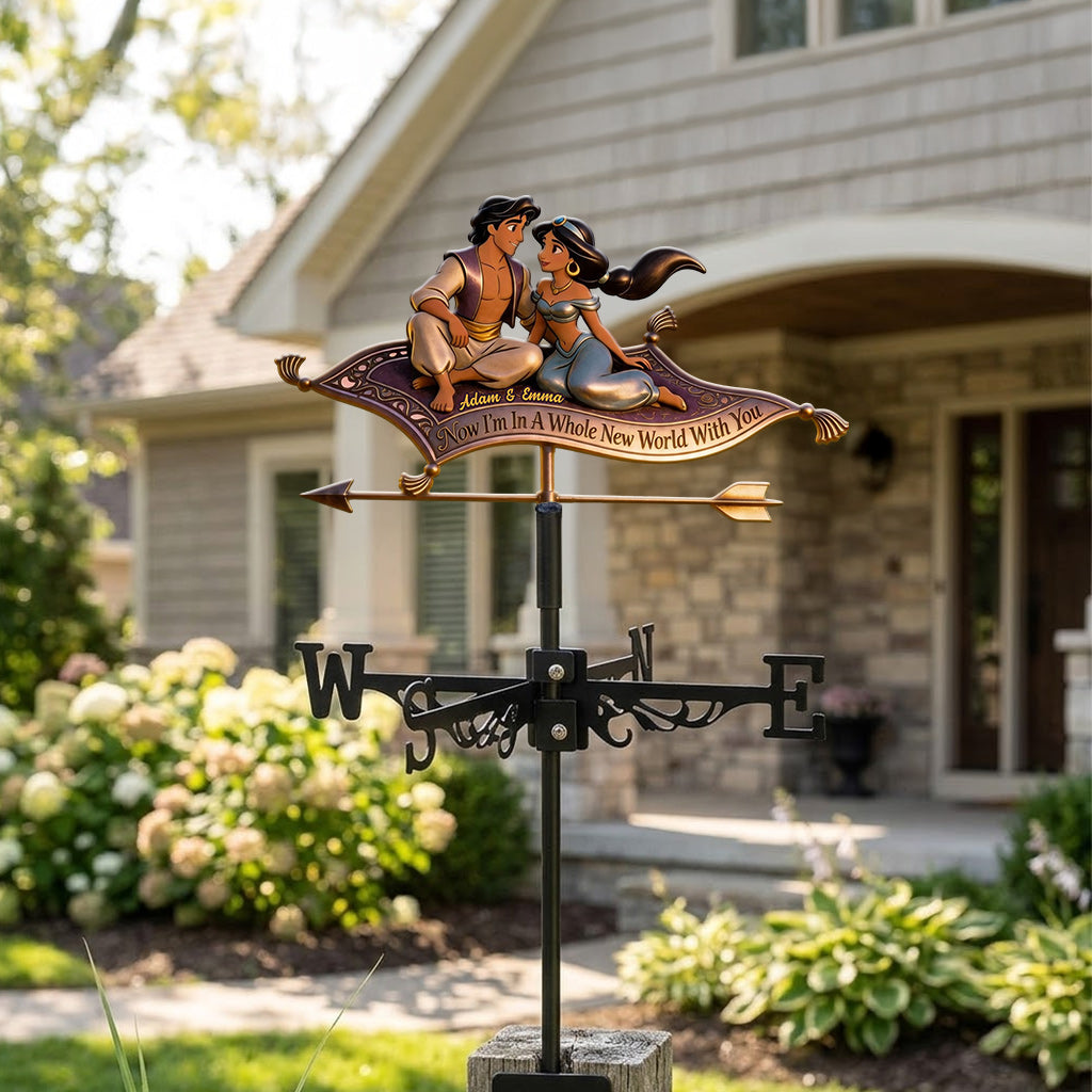 Personalized Magic Lamp Weather Vane Custom Name Gift Weather Vane GradoCreations