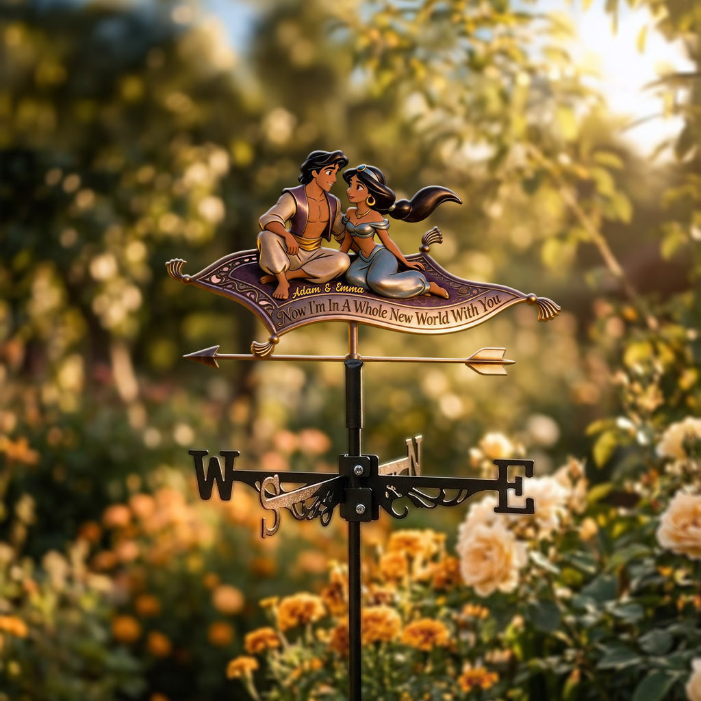 Personalized Magic Lamp Weather Vane Custom Name Gift Weather Vane GradoCreations
