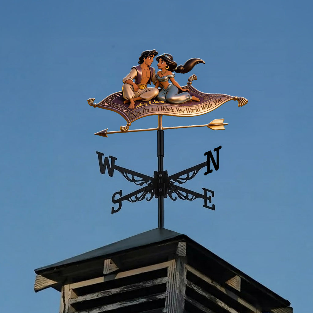 Personalized Magic Lamp Weather Vane Custom Name Gift Weather Vane GradoCreations
