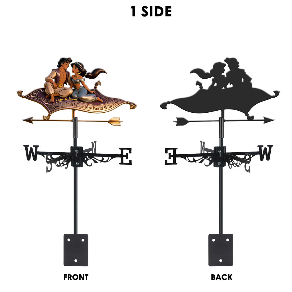 Personalized Magic Lamp Weather Vane Custom Name Gift Weather Vane GradoCreations